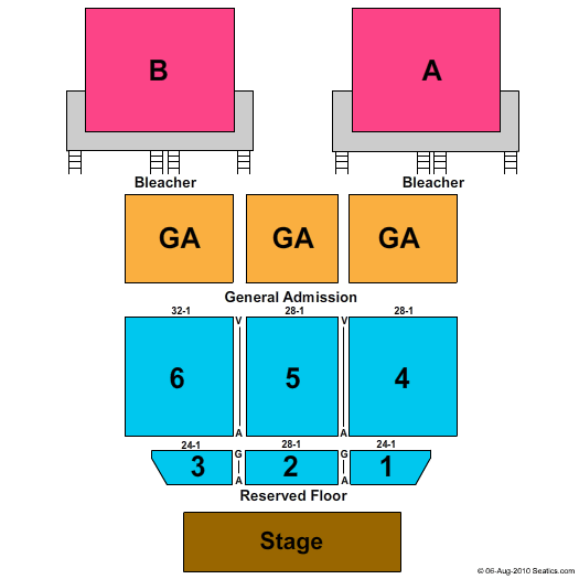 Thunder Valley Casino - Amphitheatre Standard Seating Chart